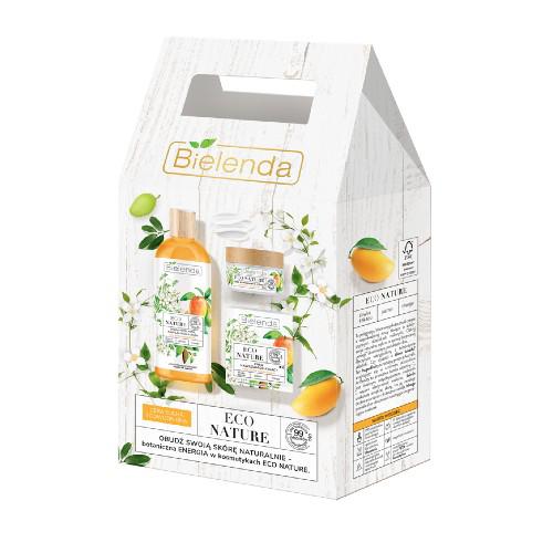Miniaturka artykułu - BIELENDA ECO NATURE Zestaw Woda micelarna, 500ml + Krem nawilżająco-kojący, 50ml