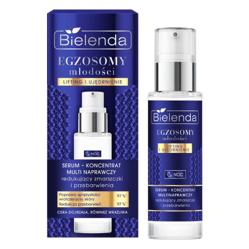 Miniaturka artykułu - Bielenda Egzosomy Młodości Lifting i Ujędrnienie Serum-Koncentrat Multi Naprawczy na noc, 30 ml