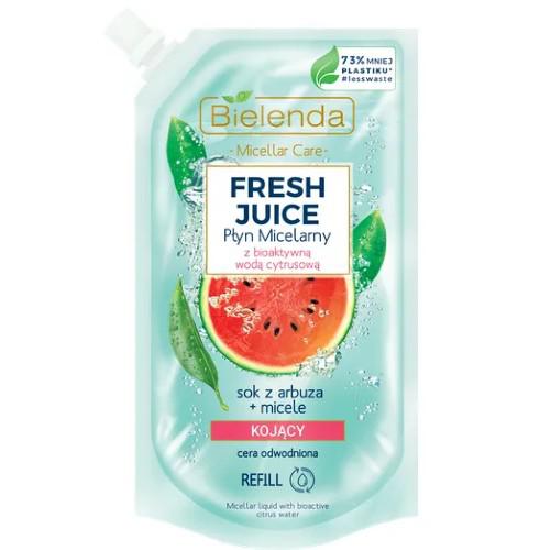 Miniaturka artykułu - BIELENDA FRESH JUICE Płyn micelarny kojący z wodą cytrusową Arbuz, 500ml zapas