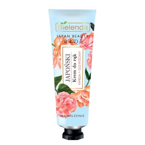 Miniaturka artykułu - BIELENDA JAPAN BEAUTY Japoński krem do rąk Kamelia + Olej ryżowy, 50 ml