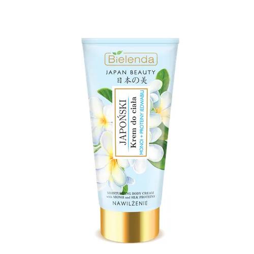 Miniaturka artykułu - BIELENDA JAPAN BEAUTY Krem do ciała Monoi + Proteiny jedwabiu, 200ml