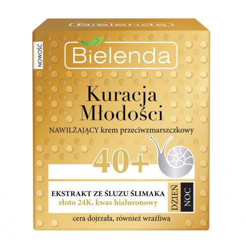 Miniaturka artykułu - BIELENDA Kuracja Młodości Nawilżający krem przeciwzmarszczkowy 40+, dzień/noc, 50ml