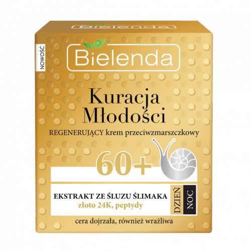 Miniaturka artykułu - BIELENDA Kuracja Młodości Regenerujący krem przeciwzmarszczkowy 60+, dzień/noc, 50ml