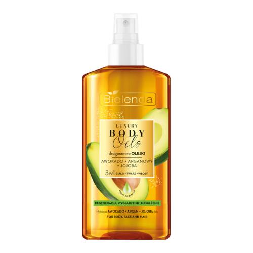 Miniaturka artykułu - BIELENDA Luxury Body Oils olejek do ciała 3w1, drogocenne olejki: awokado, aganowy, jojoba, 150ml