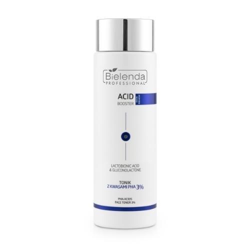 Miniaturka artykułu - BIELENDA PROFESSIONAL Acid Booster Tonik do twarzy z kwasami PHA 3%, 200 ml