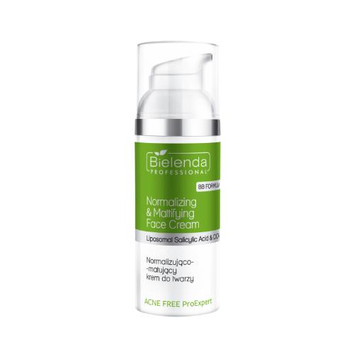 Miniaturka artykułu - BIELENDA PROFESSIONAL ACNE FREE ProExpert Normalizująco-matujący krem do twarzy, 50ml