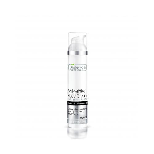 Miniaturka artykułu - BIELENDA PROFESSIONAL Krem przeciwzmarszczkowy do twarzy z kwasem hialuronowym SPF15, 100ml