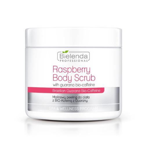 Miniaturka artykułu - BIELENDA Professional Malinowy peeling do ciała z Kofeiną z Guarany, 550g
