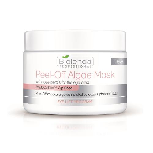 Miniaturka artykułu - BIELENDA PROFESSIONAL Peel-Off Maska algowa na okolice oczu z płatkami r&oacute;ży, 90g