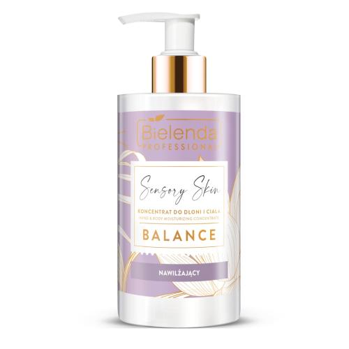 Miniaturka artykułu - BIELENDA PROFESSIONAL Sensory Skin Nawilżający Koncentrat do Dłoni i Ciała BALANCE, 300ml