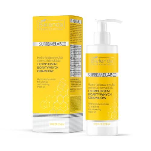 Miniaturka artykułu - BIELENDA PROFESSIONAL SUPREMELAB Barrier Renew Hydro-lipidowa emulsja do mycia i demakijażu twarzy z kompleksem bioaktywnych ceramidów, 200ml