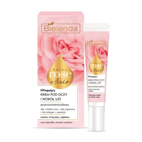 Miniaturka artykułu - BIELENDA ROSE ELIXIR Liftingujący krem pod oczy i wok&oacute;ł ust, 15ml