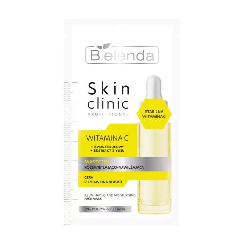 Miniaturka artykułu - BIELENDA SKIN CLINIC PROFESSIONAL Witamina C Maseczka rozświetlająco-nawilżająca, 8 g