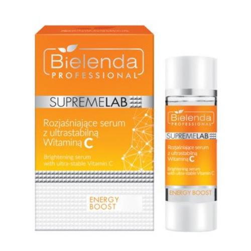 Miniaturka artykułu - BIELENDA SUPREMELAB Energy Boost Rozjaśniające serum z ultrastabilną Witaminą C, 15ml
