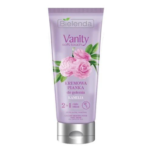 Miniaturka artykułu - BIELENDA Vanity Soft Touch Kremowa Pianka do golenia 2w1 Kamelia, 175g