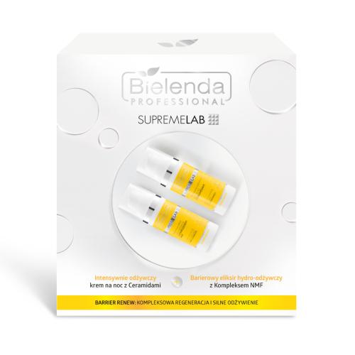 Miniaturka artykułu - BIELENDA PROFESSIONAL SUPREMELAB Barrier Renew Zestaw Intensywnie odżywczy krem na noc z ceramidami, 50ml + Barierowy eliksir hydro-odżywczy z kompleksem NMF, 50ml