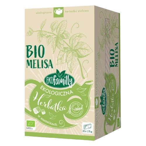 Miniaturka artykułu - BiFix Bio Melisa herbatka ekologiczna ekspresowa, 20x1,75g KR&Oacute;TKA DATA 07.10.2026
