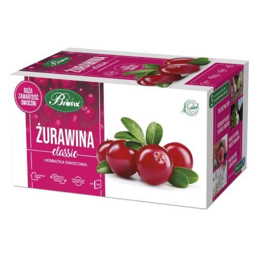 Miniaturka artykułu - BiFix Classic Herbatka owocowa Żurawina, 20 x 2,5 g USZKODZONE TEKTUROWE OPAKOWANIE