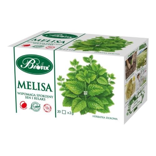 Miniaturka artykułu - BiFix Herbatka ziołowa ekspresowa Melisa, 20x2g