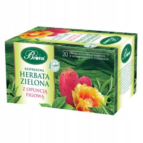 Miniaturka artykułu - BiFix Ekspresowa herbata zielona z opuncją figową, 20x2g