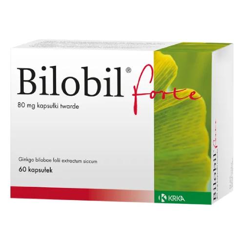 Miniaturka artykułu - BILOBIL FORTE 80mg, 60 kapsułek