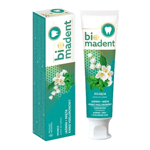 Miniaturka artykułu - BIO MADENT Naturalna pasta do zęb&oacute;w JAŚMIN + MIĘTA, 100ml