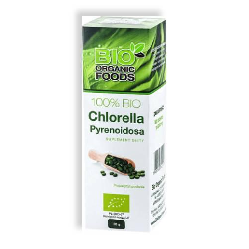 Miniaturka artykułu - BIO ORGANIC FOODS 100% BIO Chlorella Pyrenoidosa, 80g