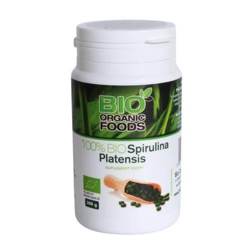 Miniaturka artykułu - BIO ORGANIC FOODS 100% BIO Spirulina Platensis, 300 g (1200 tabletek)