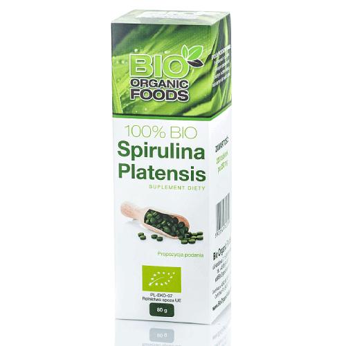 Miniaturka artykułu - BIO ORGANIC FOODS 100% BIO Spirulina Platensis, 80 g (320 tabletek)