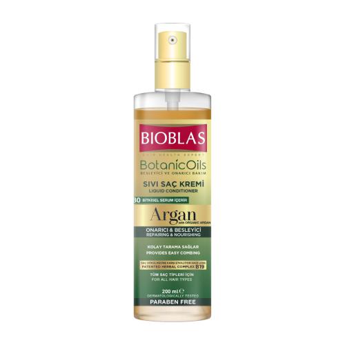 Miniaturka artykułu - BIOBLAS Botanic Oils Arganowa odżywka regenerująca w płynie do pielęgnacji włos&oacute;w, 200ml