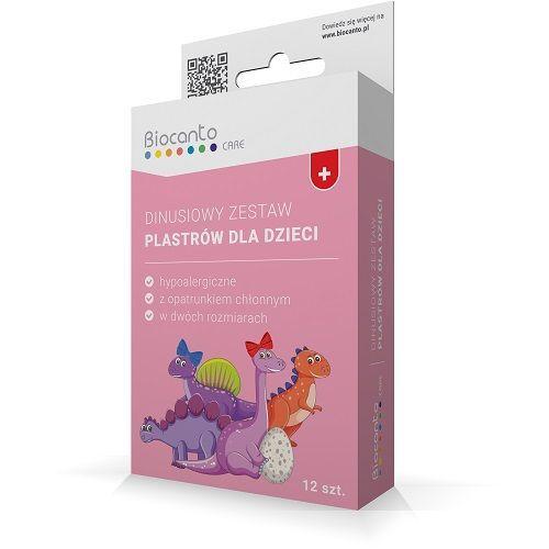 Miniaturka artykułu - BIOCANTO Dinusiowy Zestaw r&oacute;żowych plastr&oacute;w, 12 szt.
