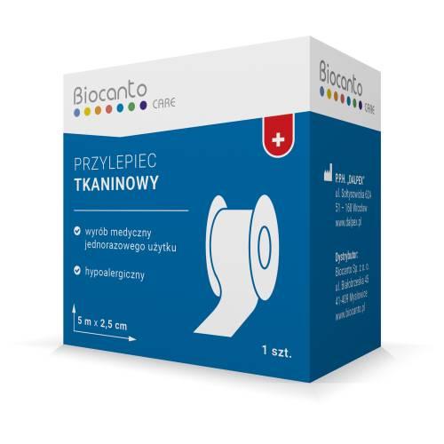 Miniaturka artykułu - BIOCANTO Przylepiec tkaninowy 5m x 2,5cm, 1szt.
