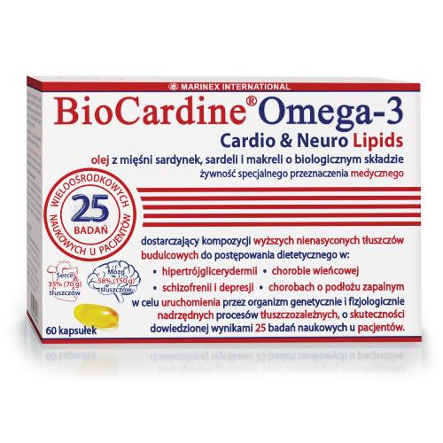 Miniaturka artykułu - BioCardine Omega-3 Cardio & Neuro Lipids, 60 kaps.