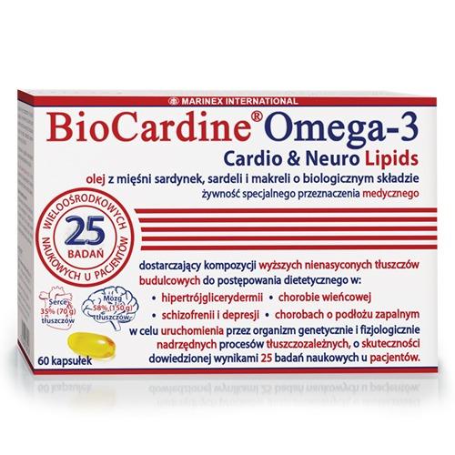 Miniaturka artykułu - BioCardine Omega-3 Cardio & Neuro Lipids, 60 kaps.