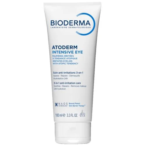 Miniaturka artykułu - BIODERMA ATODERM INTENSIVE EYE 3W1 krem na podrażnioną sk&oacute;rę powiek, 100ml