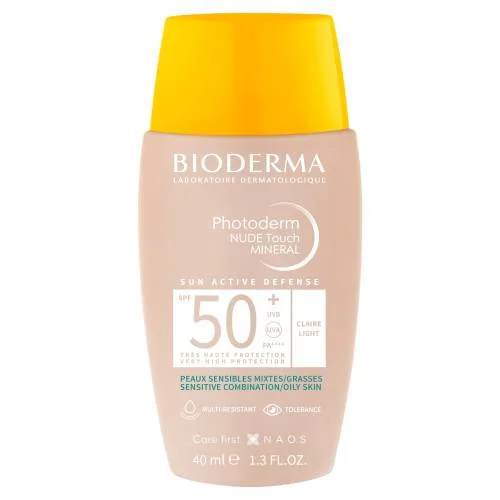 Miniaturka artykułu - BIODERMA Photoderm NUDE Touch Mineral SPF 50+ jasny