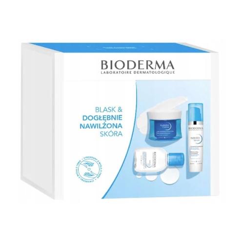 Miniaturka artykułu - BIODERMA Zestaw HYDRABIO (Płyn micelarny, 250ml + Serum nawilżające, 40ml + Krem nawilżający, 50ml)