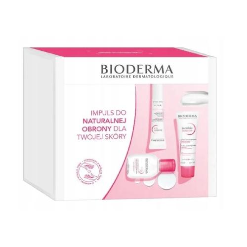 Miniaturka artykułu - BIODERMA Zestaw SENSIBIO (Krem łagodząco-nawilżający, 40ml + Żel pod oczy, 15ml + Płyn micelarny, 100ml)
