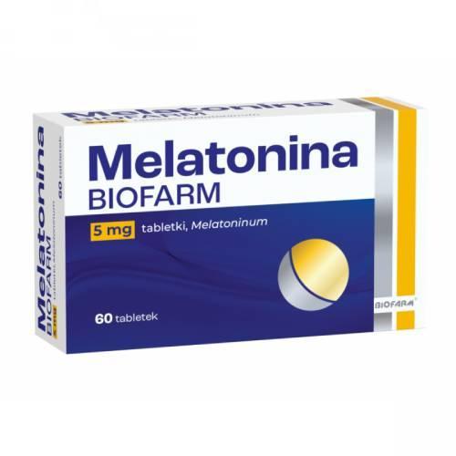 Miniaturka artykułu - BIOFARM Lek Melatonina 5mg, 60 tabletek KR&Oacute;TKA DATA  30.09.2026