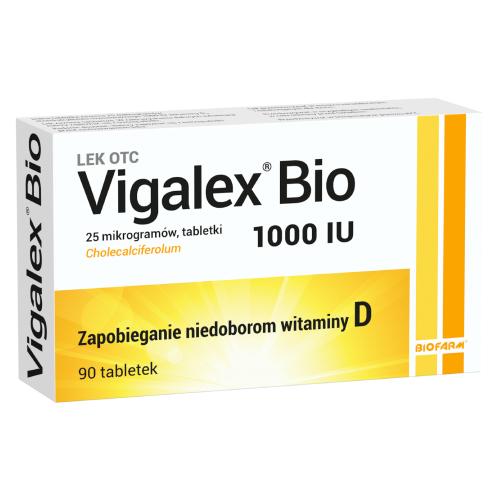Miniaturka artykułu - BIOFARM Vigalex Bio, 90 tabletek niedob&oacute;r witaminy D