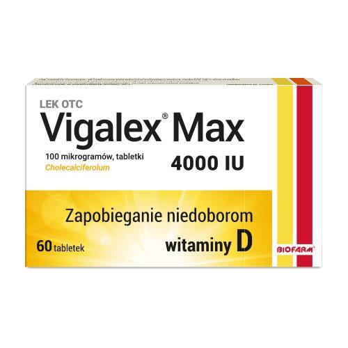 Miniaturka artykułu - BIOFARM Vigalex Max 4000 j.m., 60 tabletek USZKODZONE TEKTUROWE OPAKOWANIE
