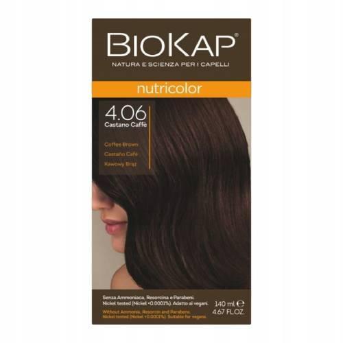 Miniaturka artykułu - Biokap Nutricolor 4.06 kawowy brąz 140ml USZKODZONE OPAKOWANIE