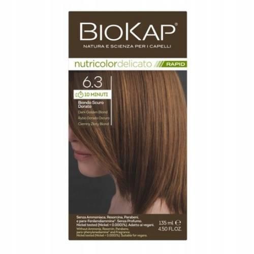 Zdjęcie produktu - Biokap Nutricolor 6.3 ciemny złoty blond 140ml