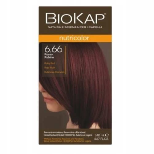 Miniaturka artykułu - Biokap Nutricolor 6.66 rubinowa czerwień 140ml