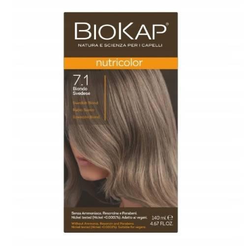 Miniaturka artykułu - Biokap Nutricolor 7.1 szwedzki blond 140ml USZKODZONE OPAKOWANIE