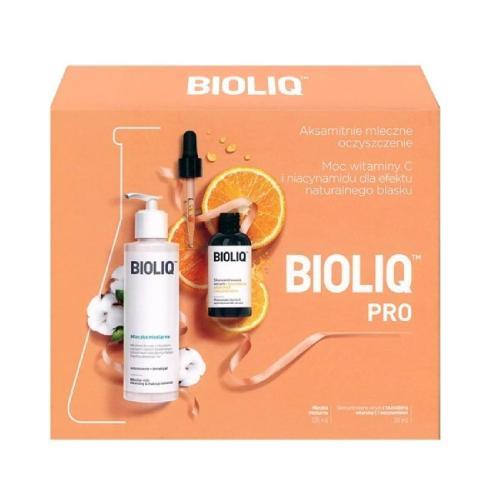 Miniaturka artykułu - BIOLIQ Pro Zestaw: Serum z witaminą C 20ml + Mleczko micelarne 135ml KRÓTKA DATA 31.08.2025