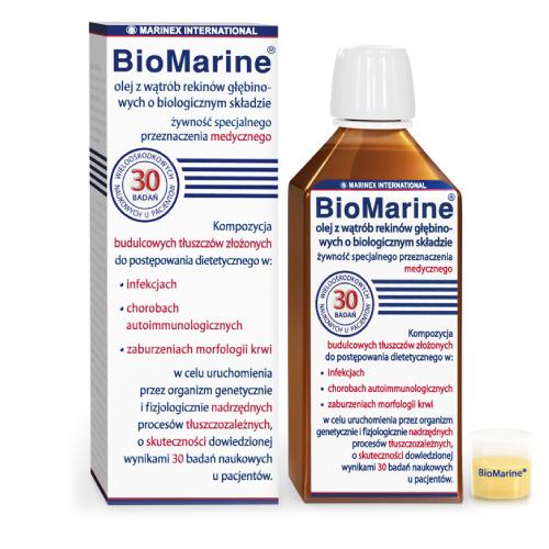 Miniaturka artykułu - BioMarine Olej z wątrób rekinów głębinowych o biologicznym składzie, 100ml