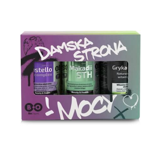 Miniaturka artykułu - BioOrganic Damska strona mocy Zestaw Makadii STH 43,38 g + Grykamina C, 43 g + Biustello complex, 36 g