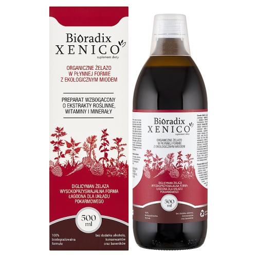 Miniaturka artykułu - Bioradix Xenico Żelazo w płynie z BIO miodem, 500 ml