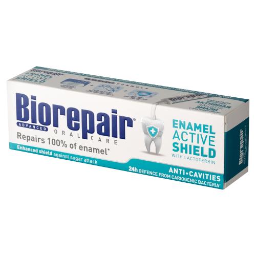 Miniaturka artykułu - Biorepair Enamel Active Shield Pasta do mycia zęb&oacute;w, 75 ml